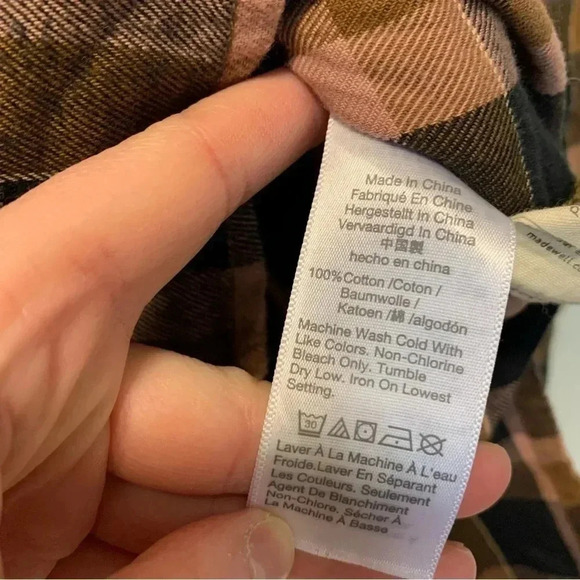 Madewell checkered  plaid button down shirt - Picture 3 of 4